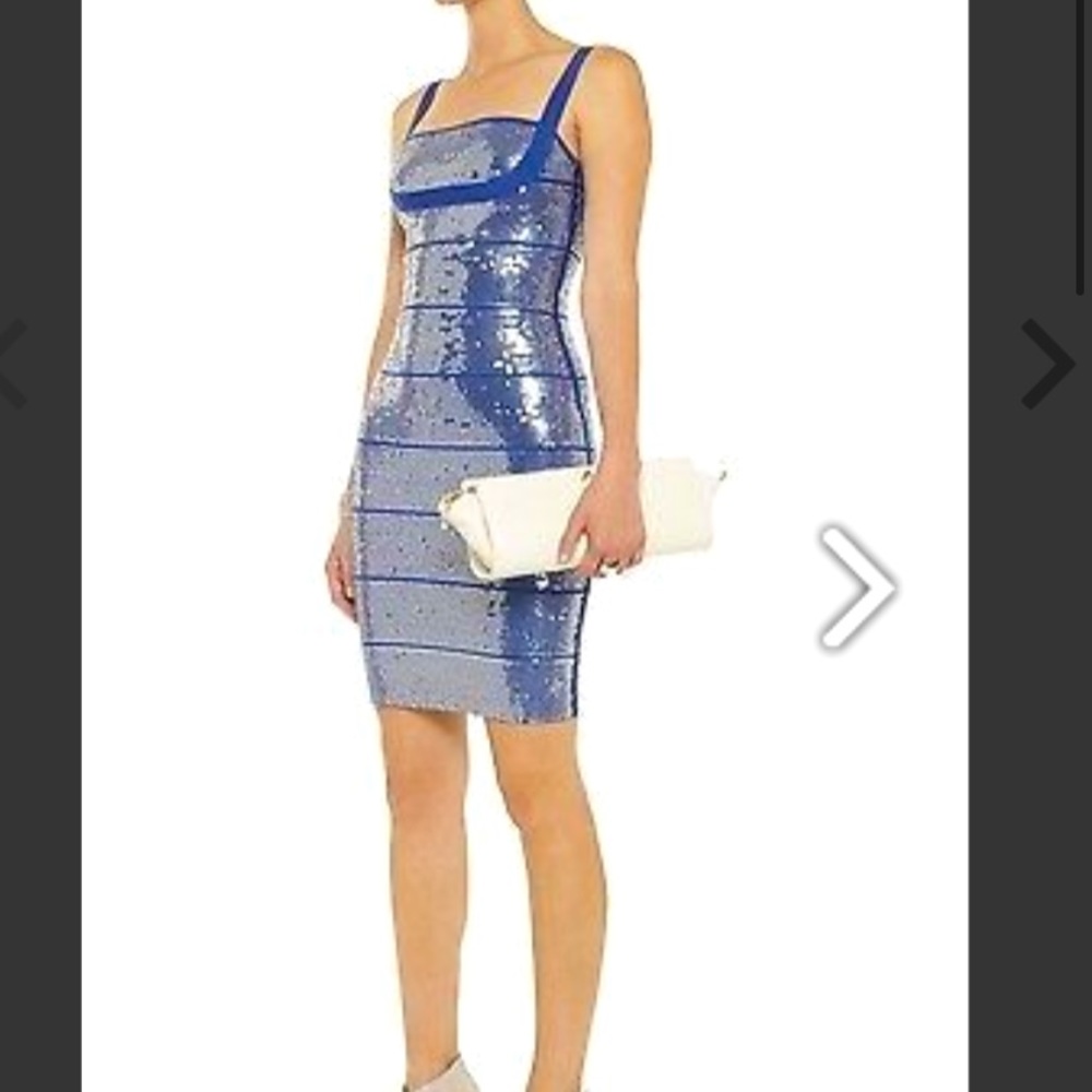 Authentic Herve Leger Sequined Bandage Dress SizeS